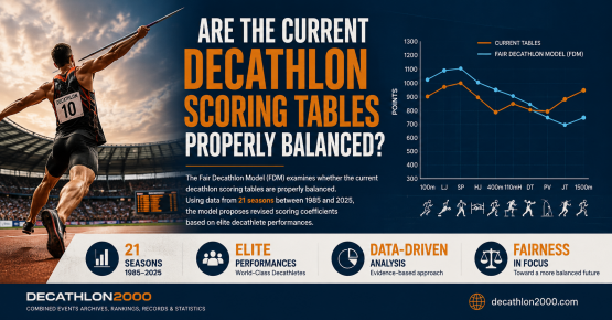 The Fair Decathlon Model, or FDM, is based on one simple principle: Performances of comparable exceptional quality among decathletes should receive comparable rewards, regardless of the event in which they are achieved.